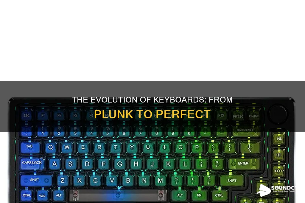 has a keyboard and sounds plunk