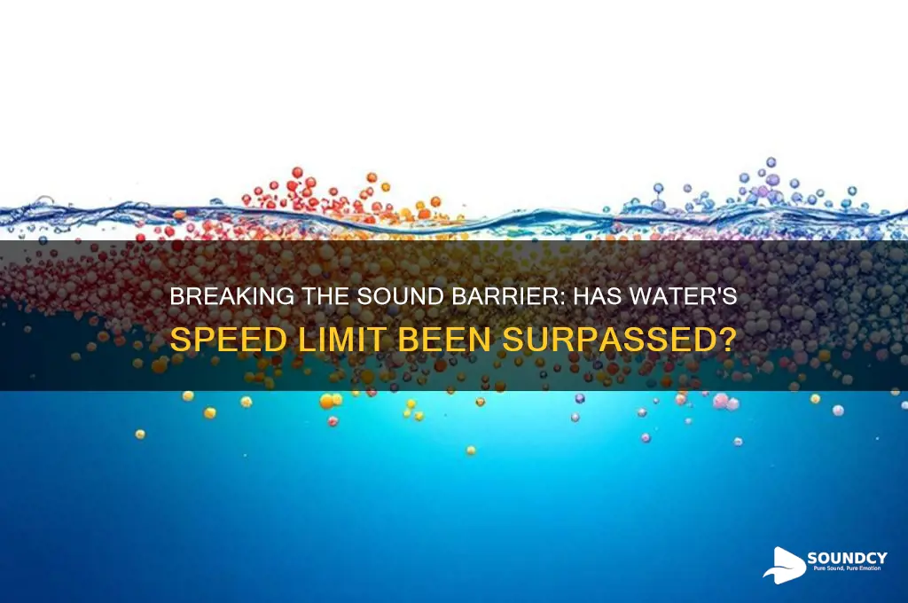 has the speed of sound in water been broken