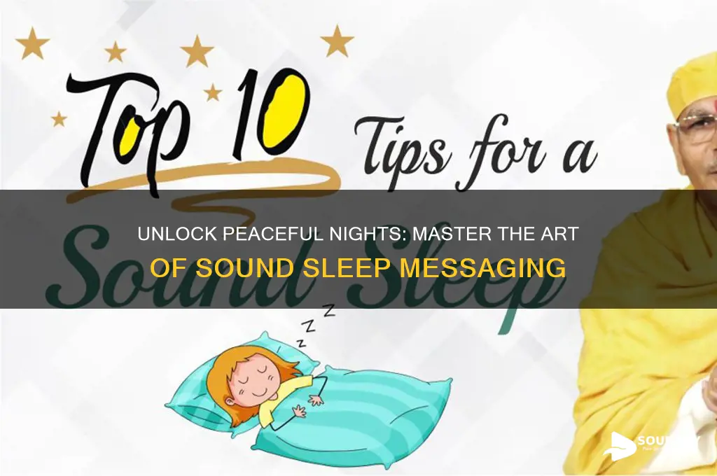 have a sound sleep message