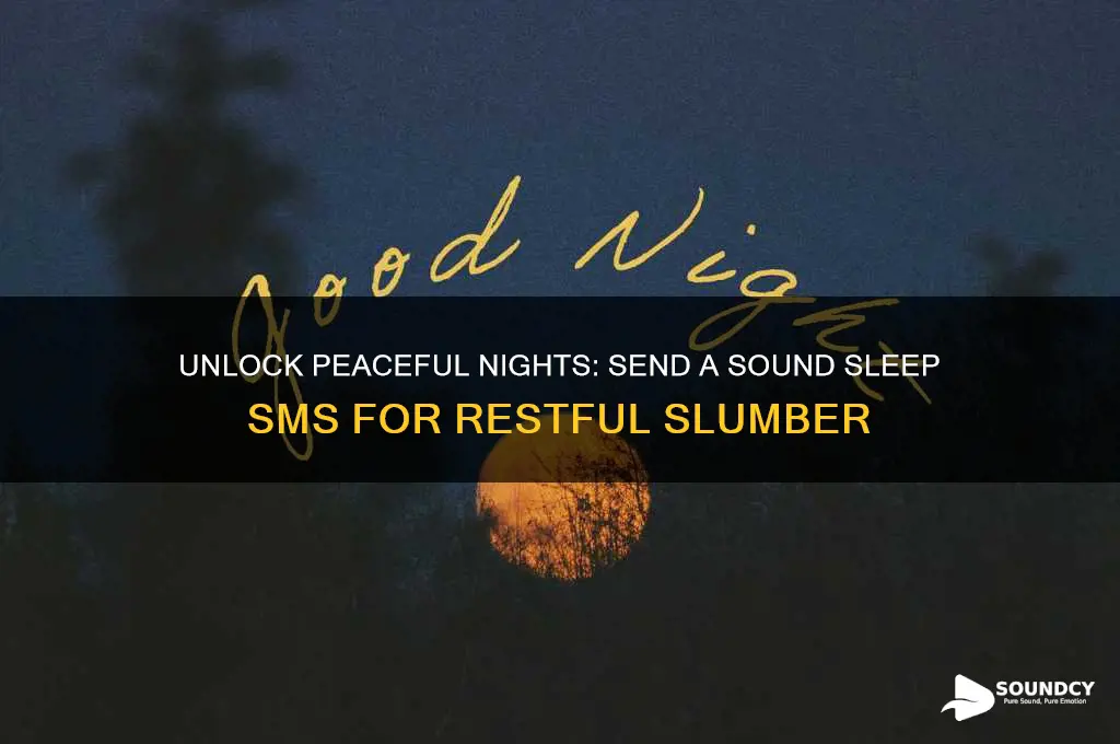 have a sound sleep sms