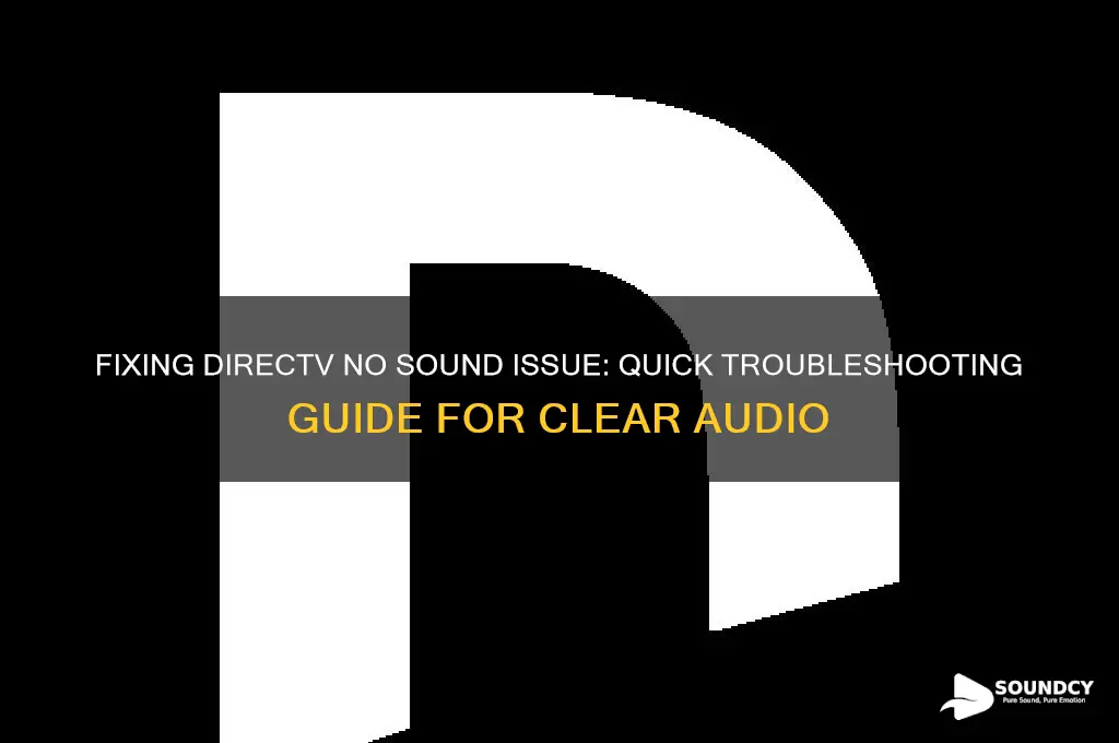 have directv and no sound