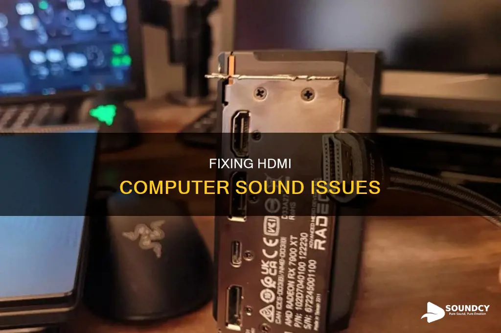have hdmi comuter syaing no sound