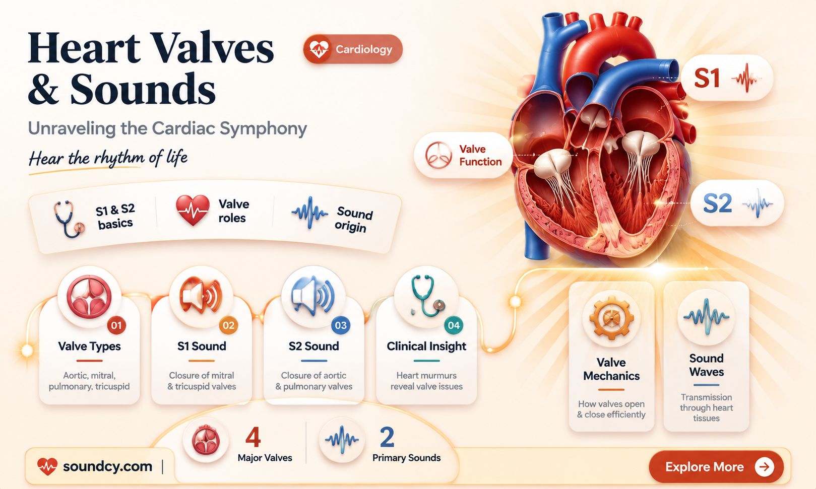 are the heart valves responsible for the heart sounds