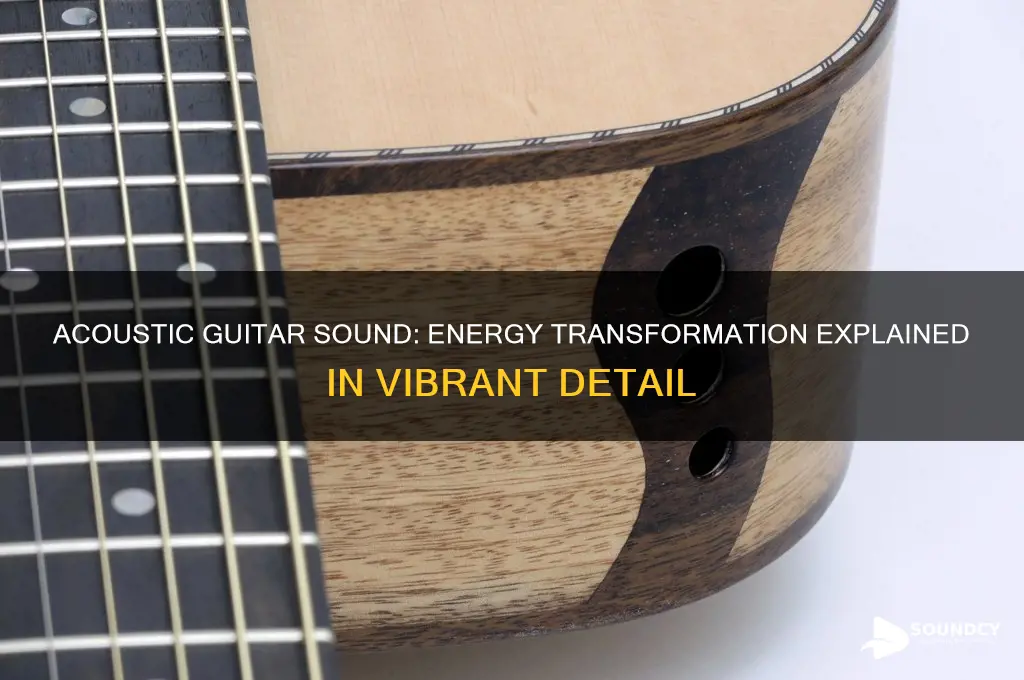 how an acoustic guitar produces sound through energy transfermation