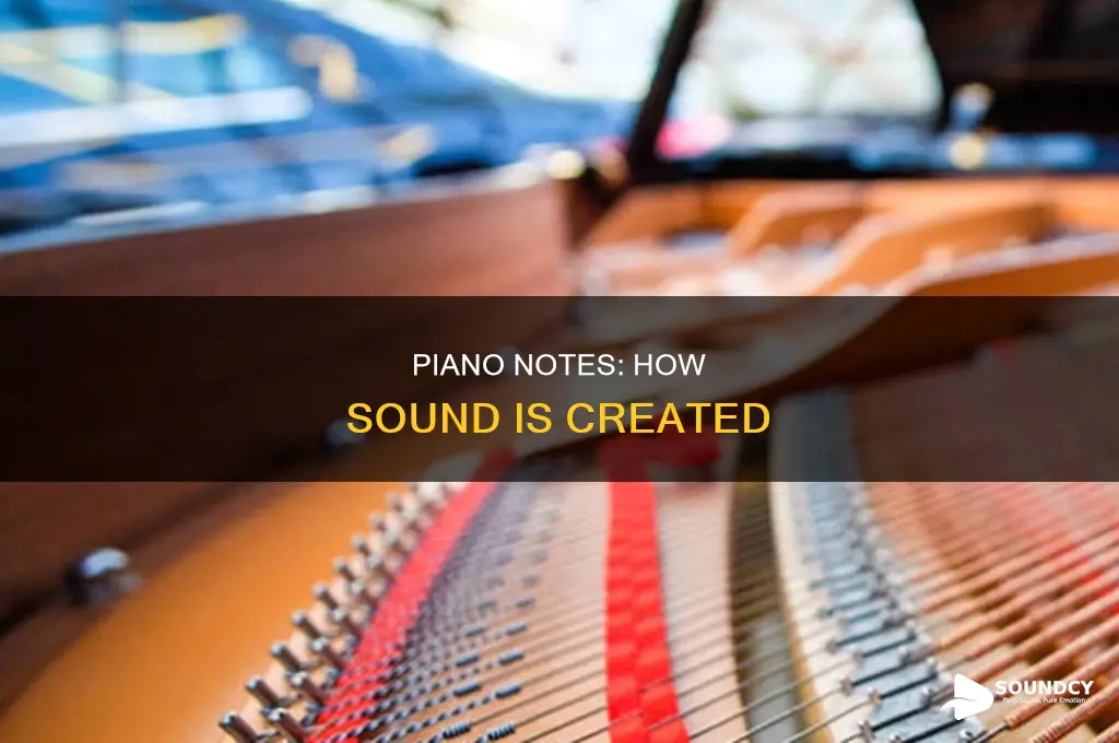 how are piano notes given sound