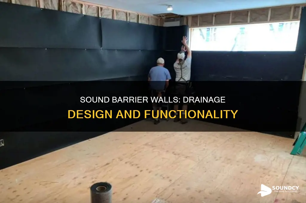 how are sound barrier walls drain