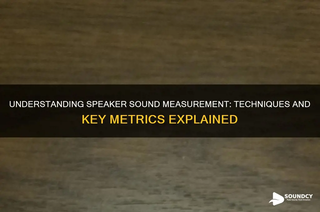 how are speakers sound measured