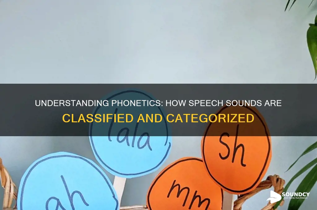 how are speech sounds classified