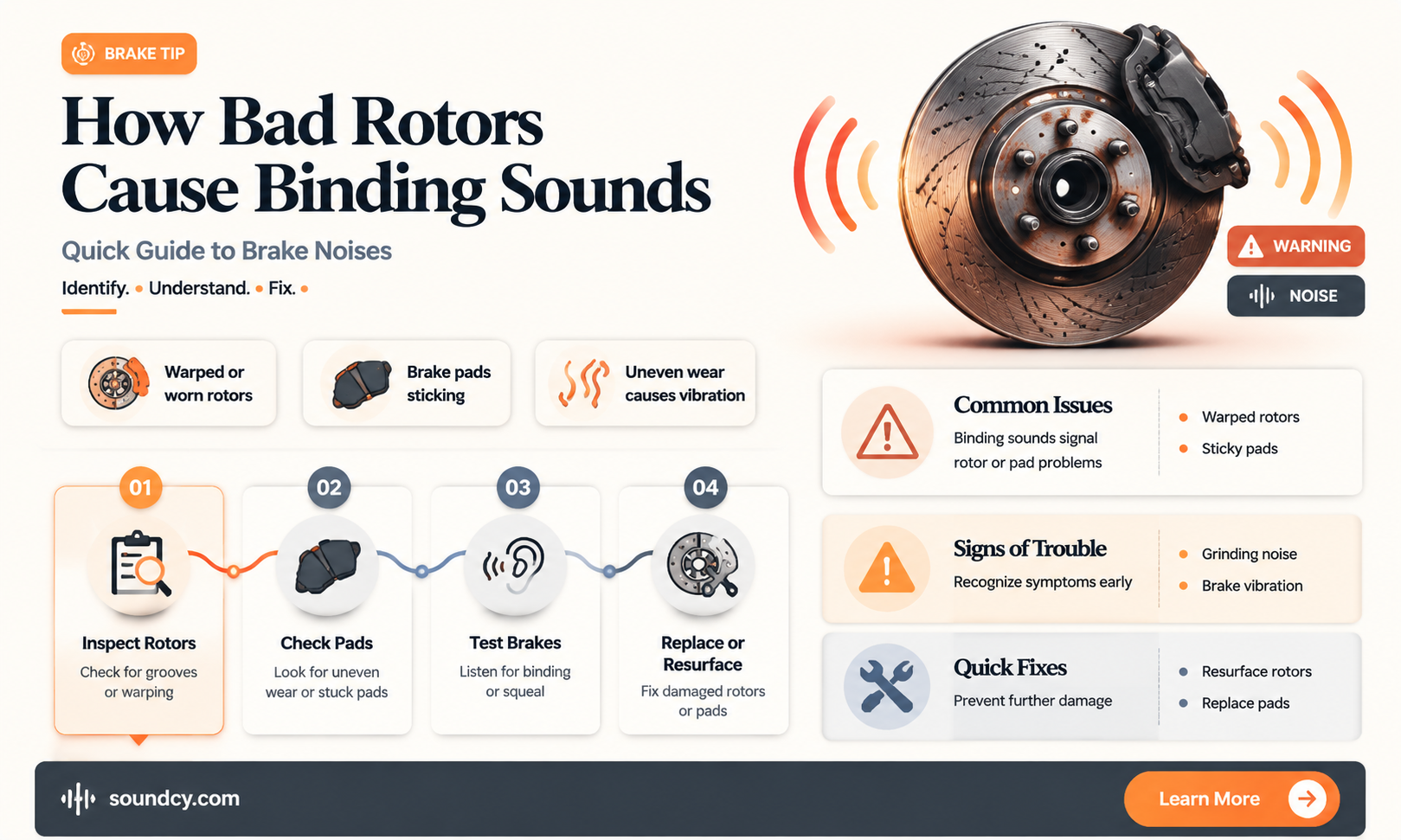 could bad rotors cause bind sound