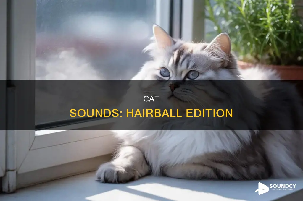 how cat sounds when has hairball