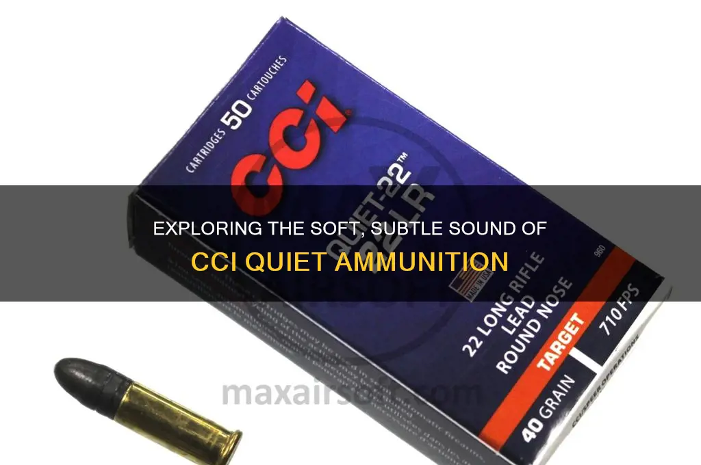 how cci quiet sound like