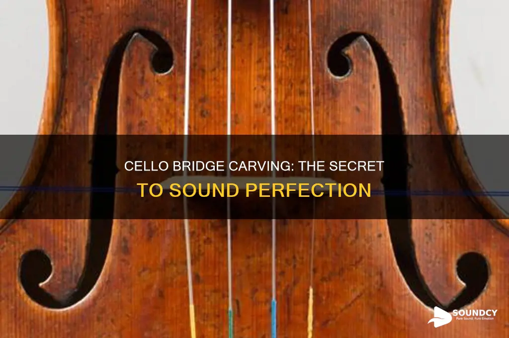 how cello bridge carving affects sound