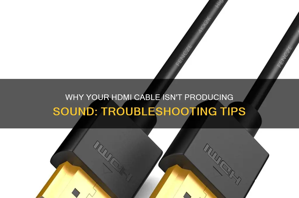 how come my hdmi cable doesn