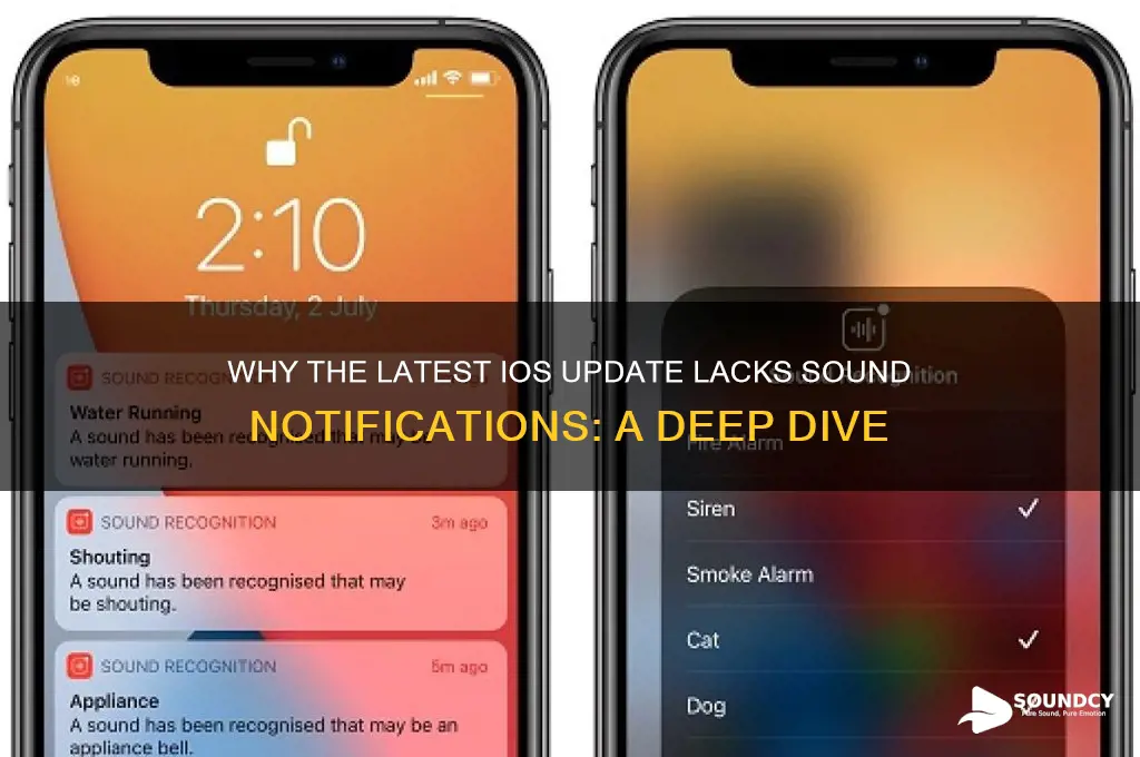 how come new ios update doesnt have sound notification