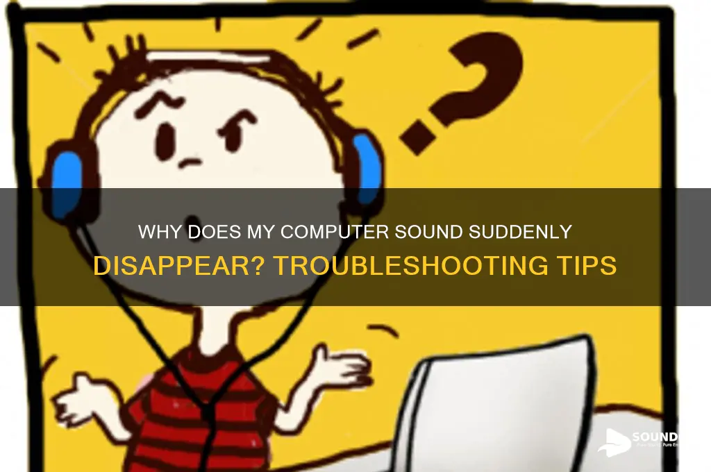how come the sound suddenly dissappears off my computer