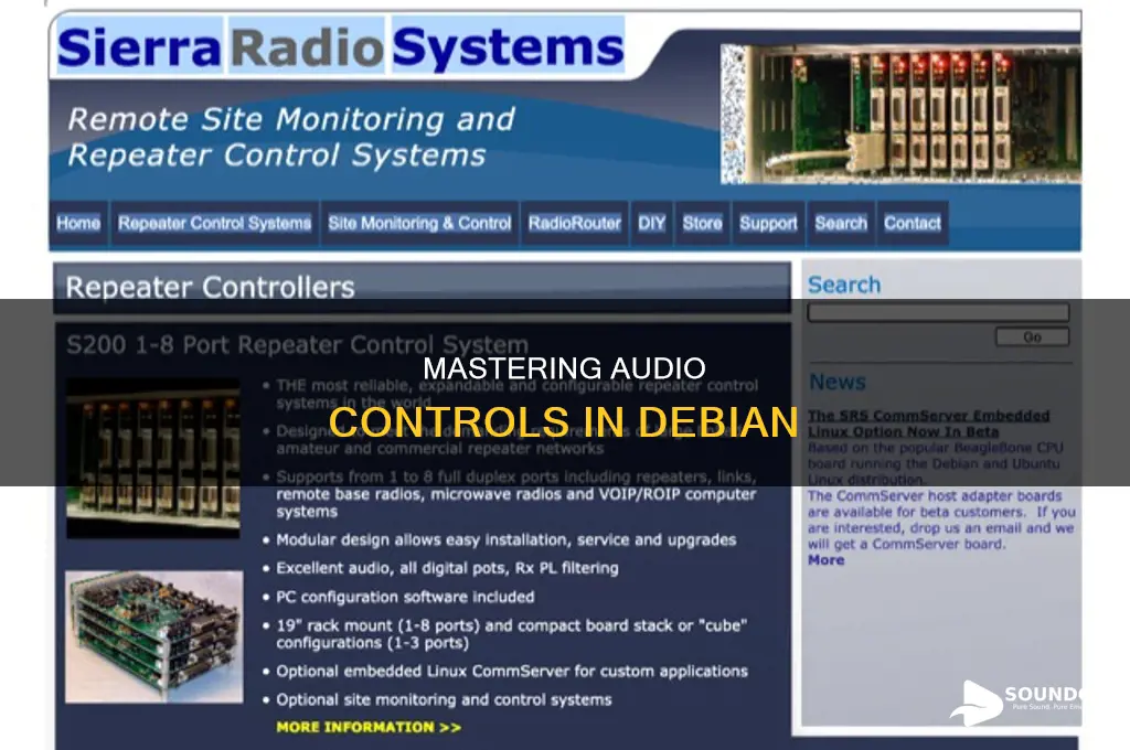 how control sound in in debian