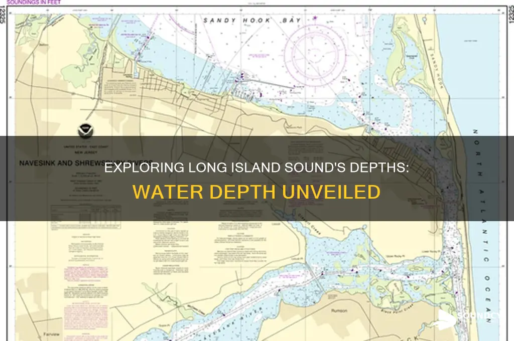 how deep is the water in long island sound