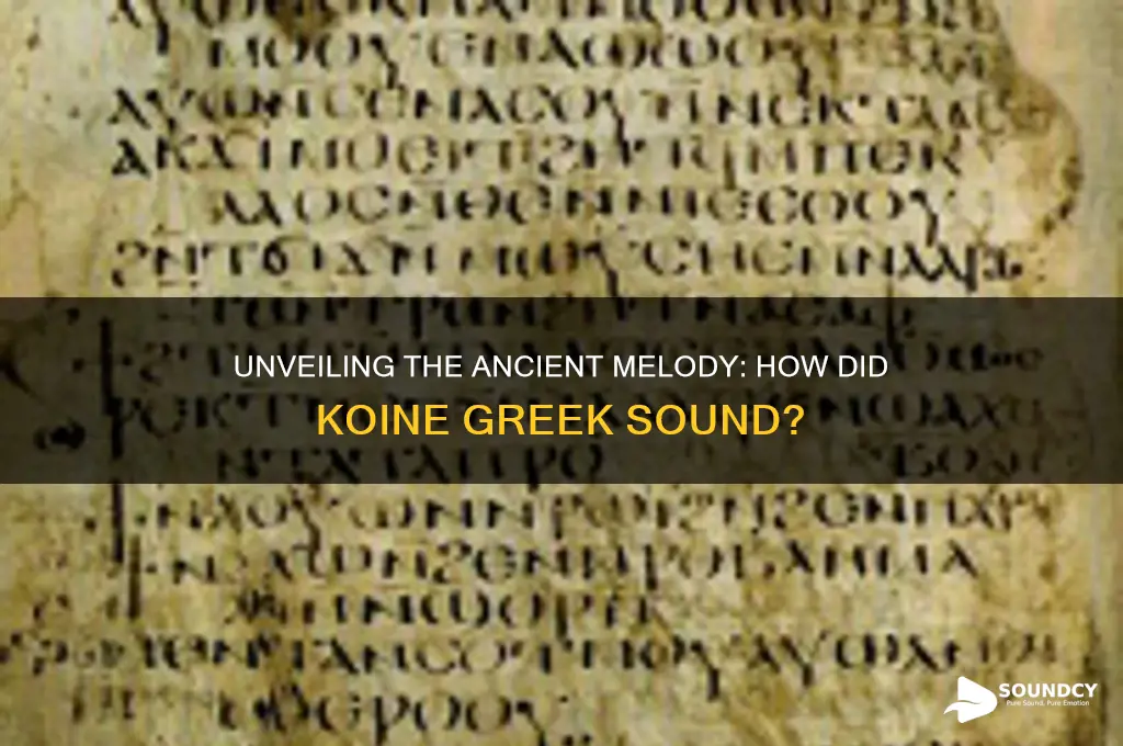 how did koine greek sound