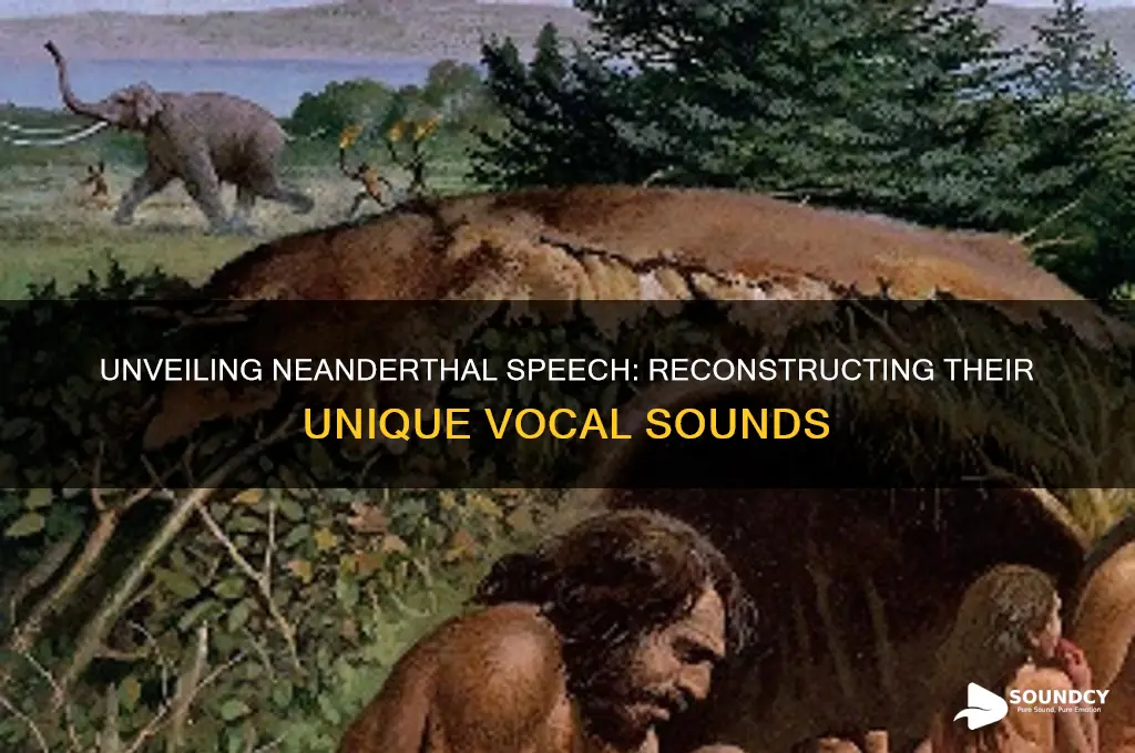 how did neanderthals sound like