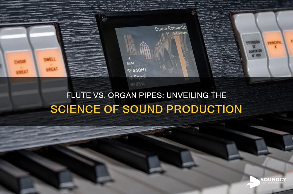 how do a flute and organ pipes produce sound
