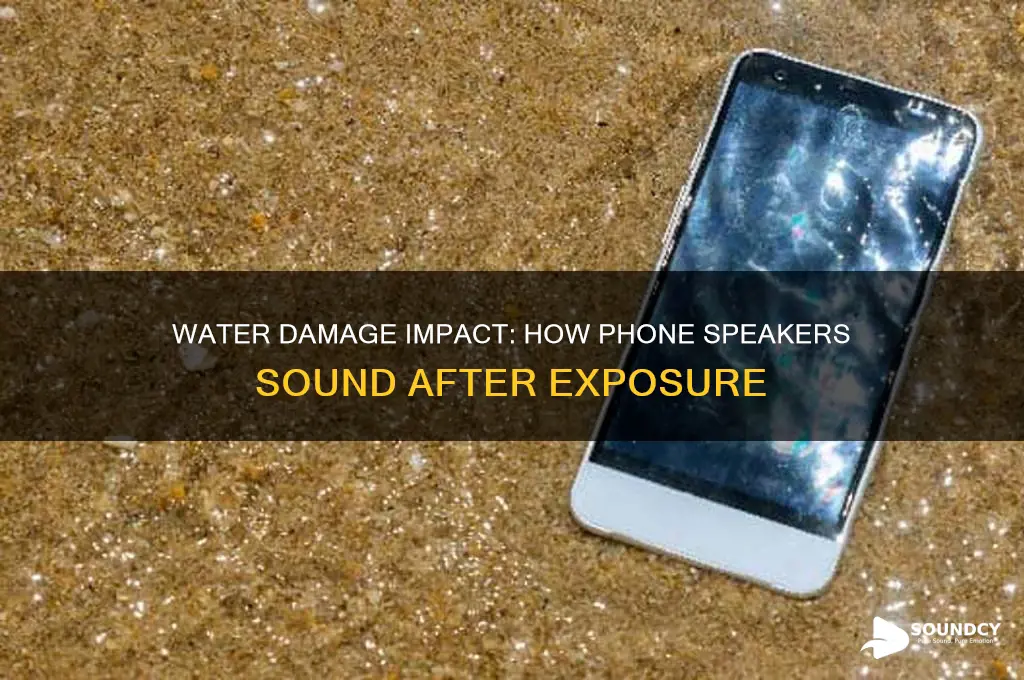 how do a phone speaker sound when water damage
