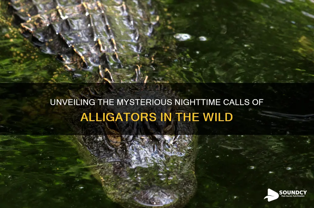 how do alligators sound at night
