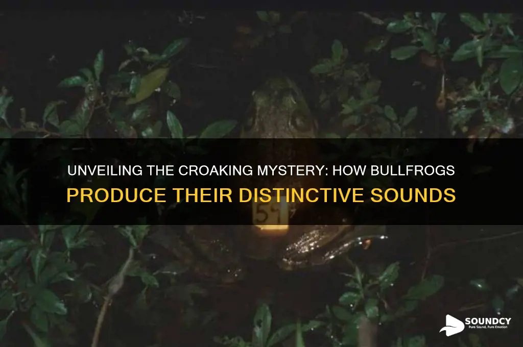 how do bullfrogs make sound