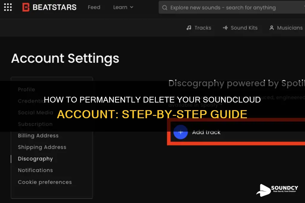 how do delete sound cloud account