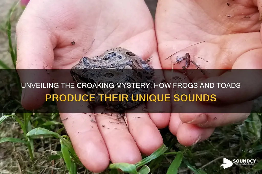 how do frogs and toads make their croaking sounds