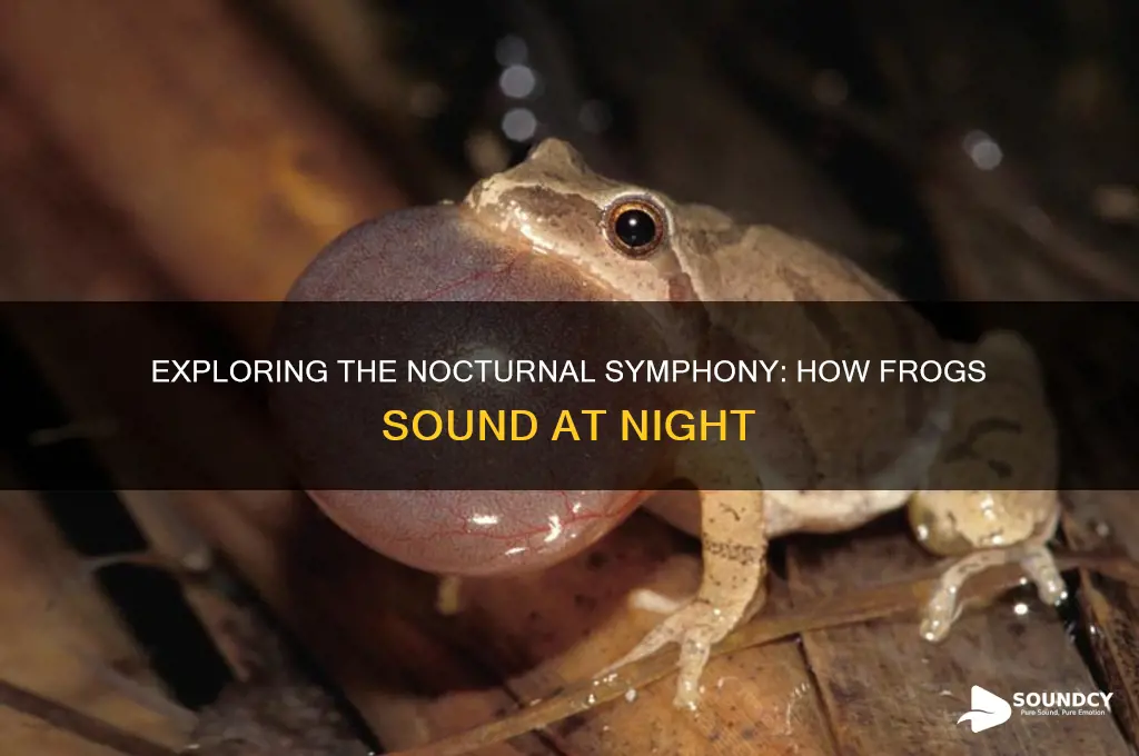 how do frogs sound at night