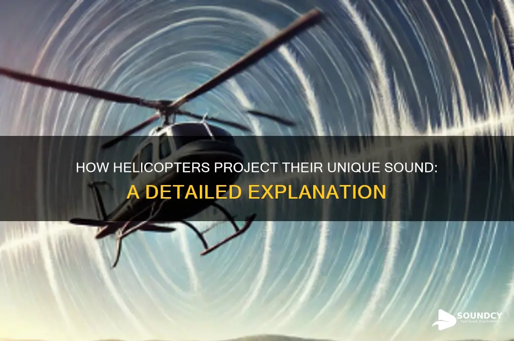 how do helicopters throw their sound