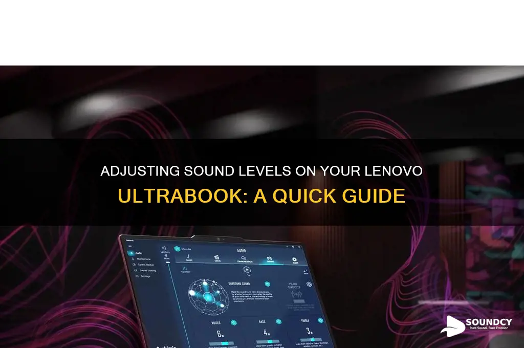 how do i adjust sound levels on lenova ultrabook