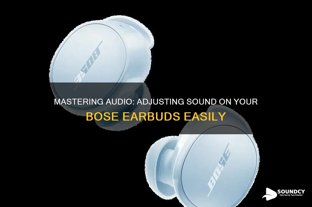 how do i adjust sound on bose ear buds