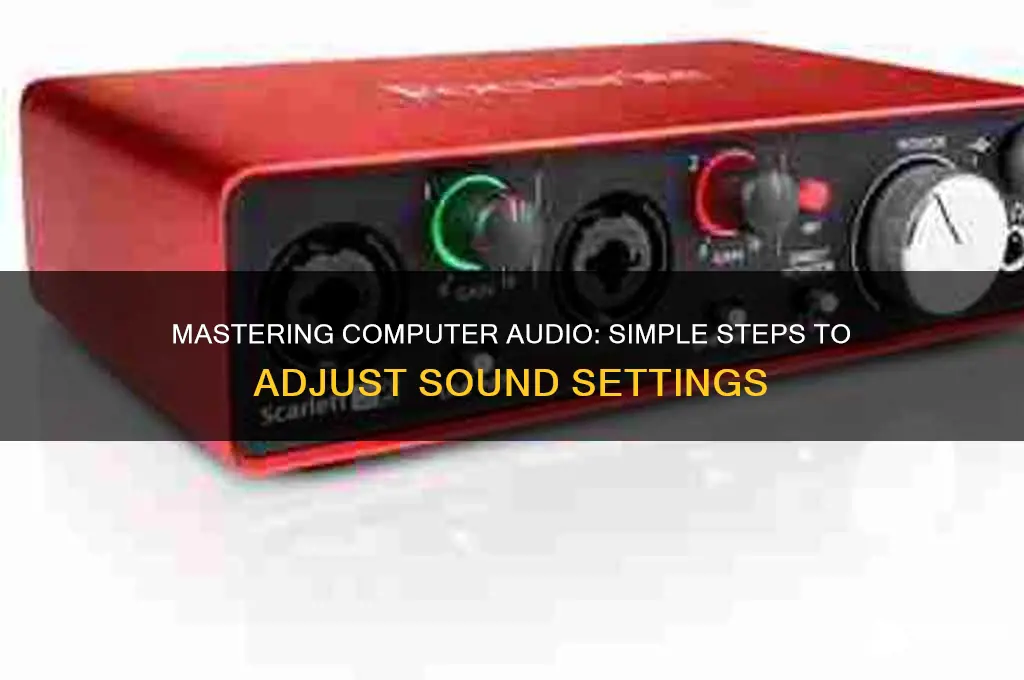 how do i adjust the sound on my computer