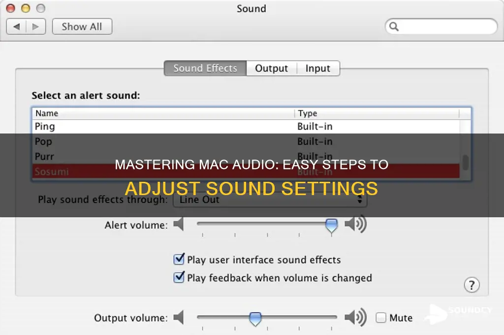how do i adjust the sound on my mac