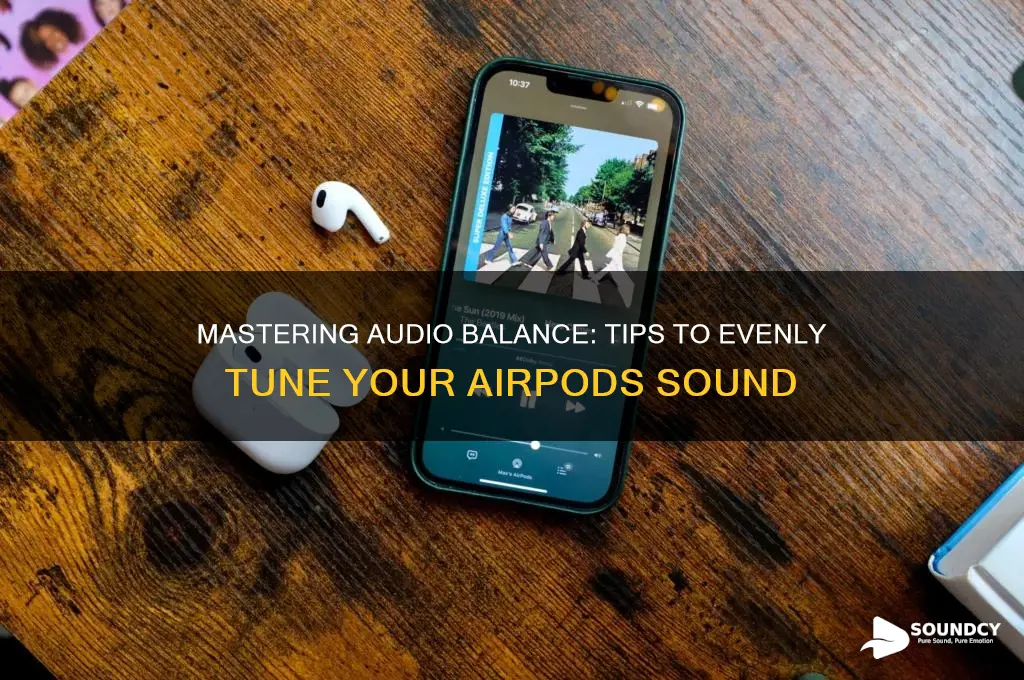 how do i balance the sound on my airpods