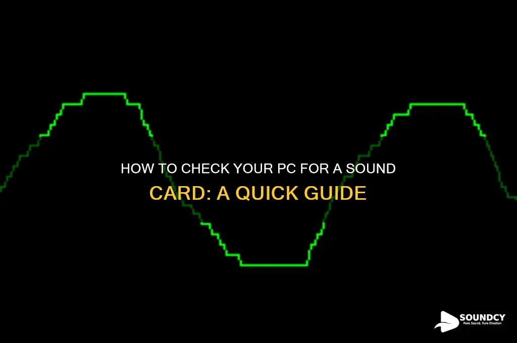 how do i check my pc for sound card