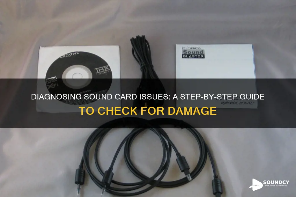 how do i check my sound card for damage