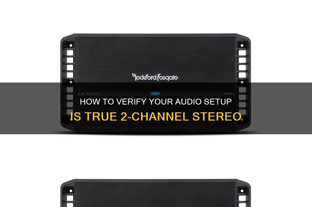 how do i check my sound is 2 channel