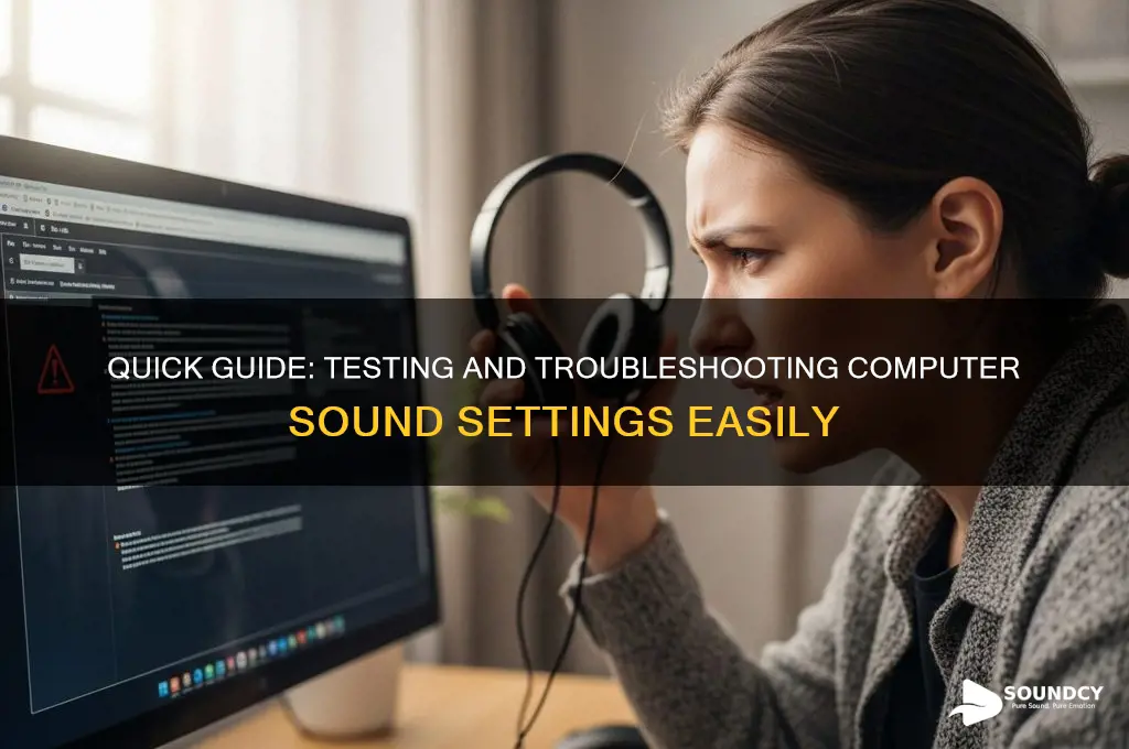 how do i check the sound on my computer