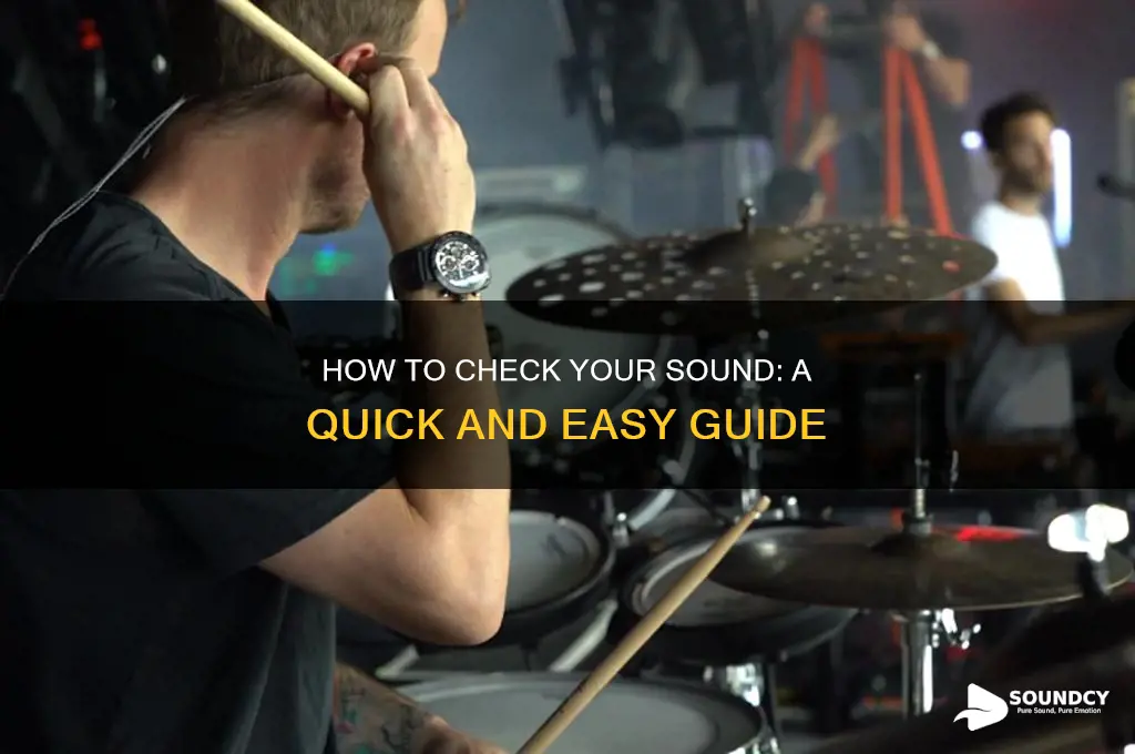 how do i check the sound