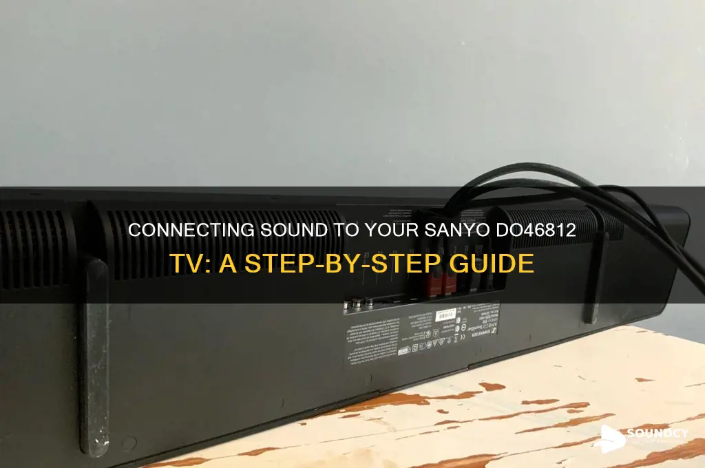 how do i connect sound from sanyo do46812 tv
