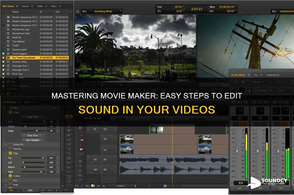 how do i edit sound from my movie maker