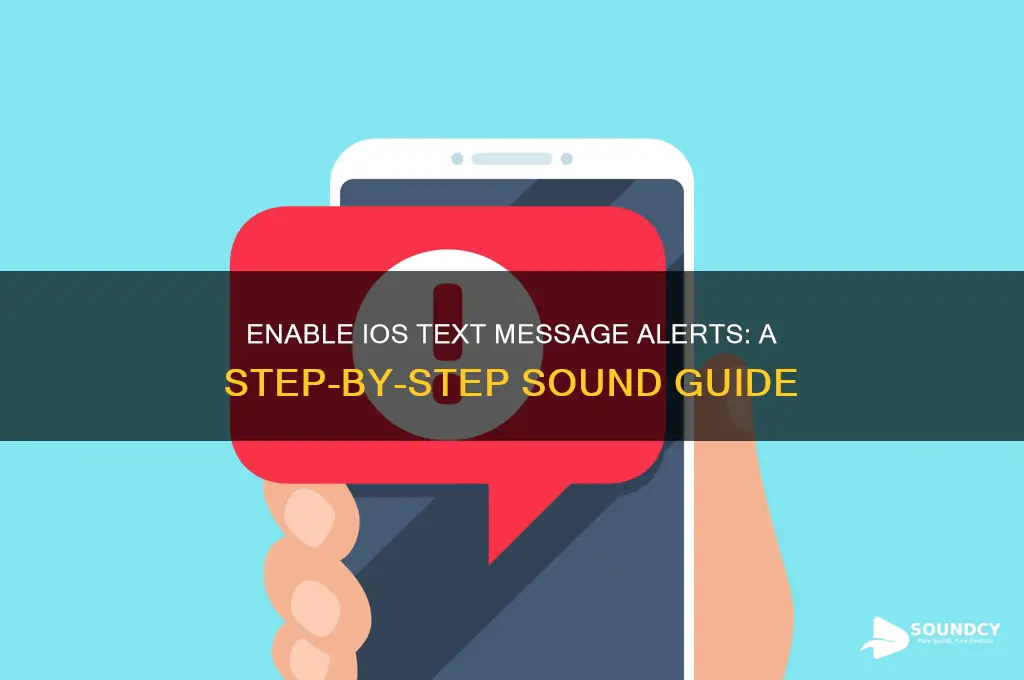 how do i enable text message alerts sound ios