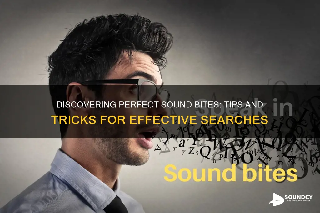 how do i find sound bites