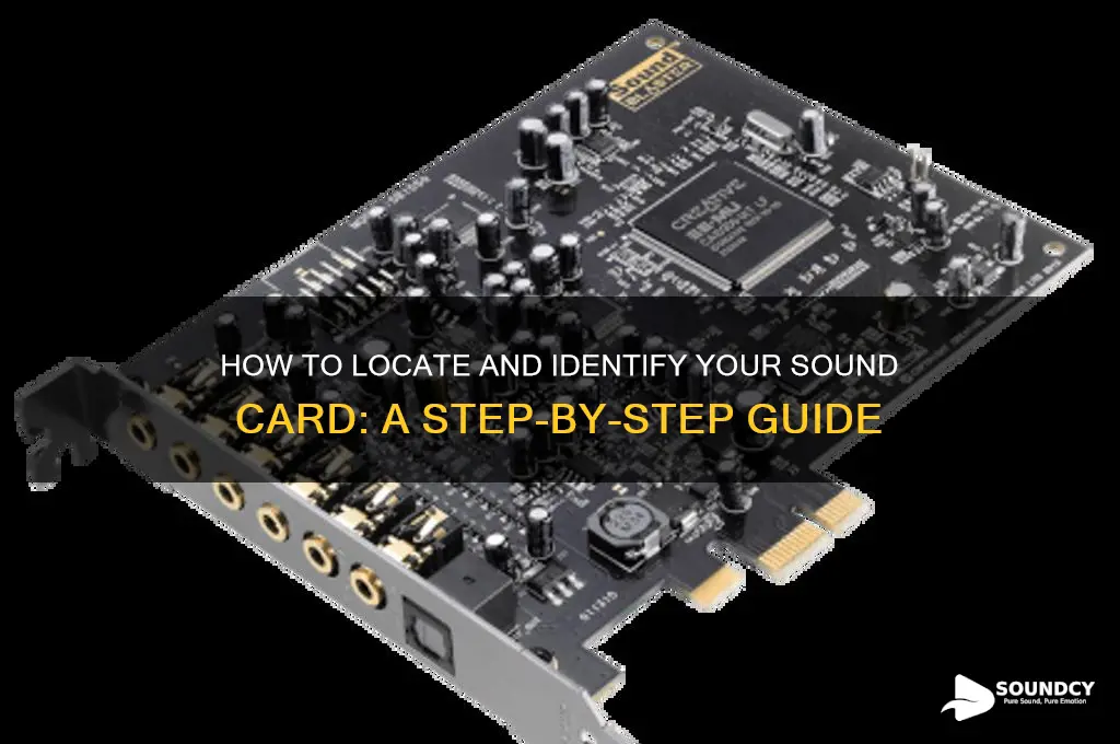 how do i find sound card