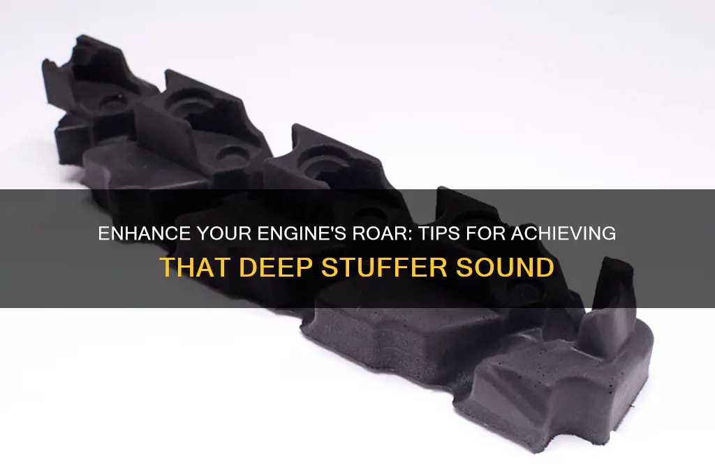 how do i give my engine that stuffer sound