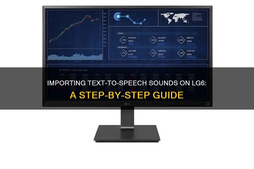 how do i import a text sound on lg6