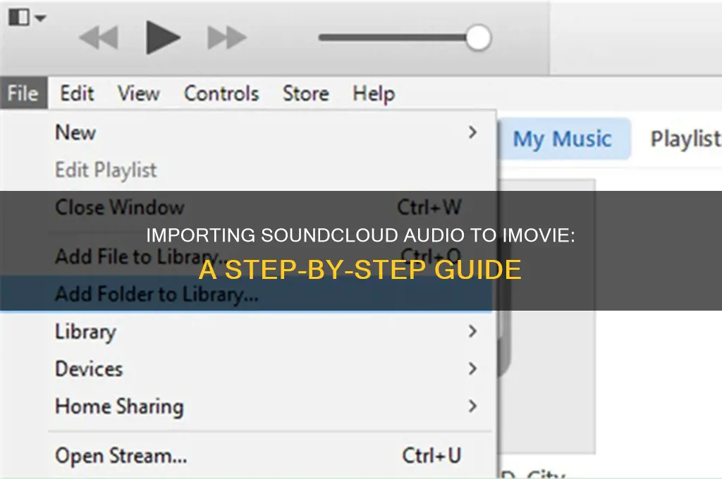 how do i import from sound cloud to imovie