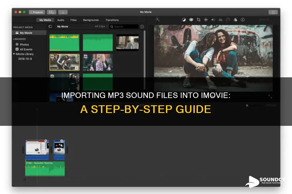 how do i import mp3 sound files into imovie